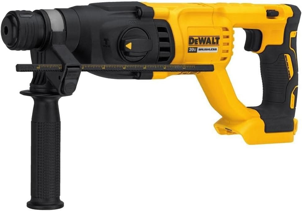 DEWALT DCH133B 20V Max XR Brushless 1” D-Handle Rotary Hammer Drill (Tool Only) - High-performance tool with 2.6 Joules of impact energy, brushless motor, and durable German-engineered mechanism.