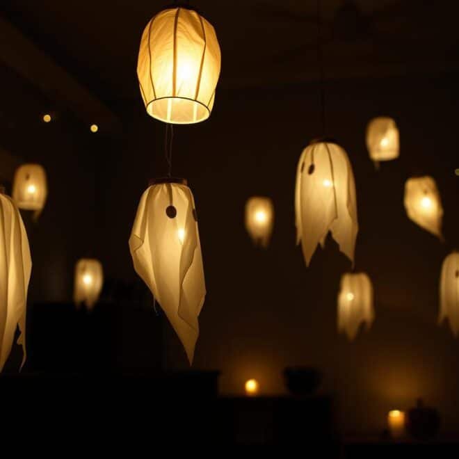 Halloween Decorations: DIY Ghost Lanterns : Creating spooky ambiance with simple materials