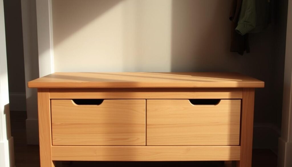 Wooden Bench with Storage