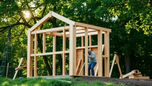 Constructing a Tiny House or Shed : Building a compact living or storage space from scratch
