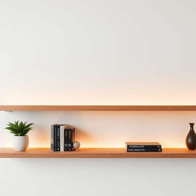Installing Floating Shelves with Hidden Brackets : Achieving a sleek, modern look